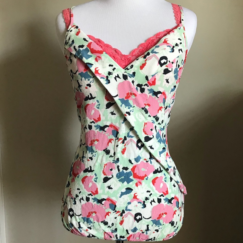 Under Skies Gabriel Floral Print Cross-Front Top